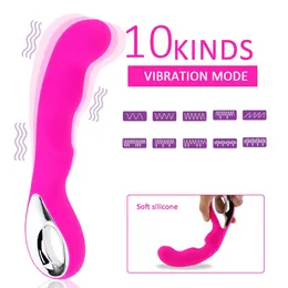 Vibratori G Spot Vibratore Dildo AV Rod Bacchetta magica Shocker Vagina USB Ricaricabile Masturbazione femminile Giocattoli erotici per donne 1120