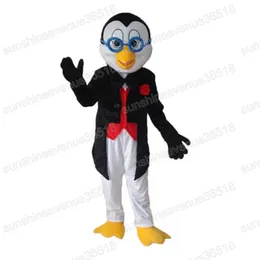 Halloween óculos de halloween pinguim mascote simulação