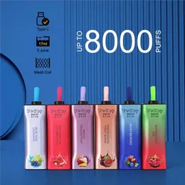 Original Breze Stiik YoCup 8000 Puffs E Cigaretter 2%/5% Mesh Coil Disponible Vape Pen med 400mAh laddningsbart batteri 17 ml Breeze 2000