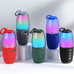 TG644 Wireless Bluetooth Speaker Portable Outdoor Dance LED Light RGB Rugby Style Design TWS Connect FM U-Disk TF Card Subwoofer Stereo Handsfree Music Loudspeaker