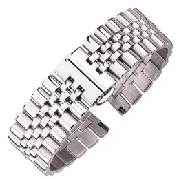 Cinturini per orologi Cinturini per orologi in acciaio inossidabile Argento lucido 16 18 19 20 21 22mm Cinturino per cinturino in metallo Accessori 230518