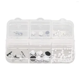 Nail Gel Set Black White Manicure Butterfly Shape Storage Box Glittering Portable Decorative For Beauty Salon