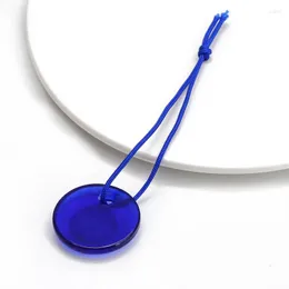 Nyckelringar Lucky Turkish Greek Evil Blue Eye Charm Pendant Lamp Work Glass Home Amulet smycken Tillbehör