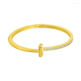 Bangle 2023 Bracciali per donna Zircone Simple Fashion Lady Charm Bracelet Affascinante gioielli in oro di alta qualità