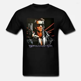 Herren-T-Shirts, lustiges Männer-Shirt, Damen-Neuheits-T-Shirt, Terminator-Laser-Rücken-T-Shirt