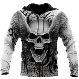 Męskie bluzy bluzy Trippy czaszka męska menu swobodne 3D Man Pullover Women Hood Jacket unisex moda streetwear