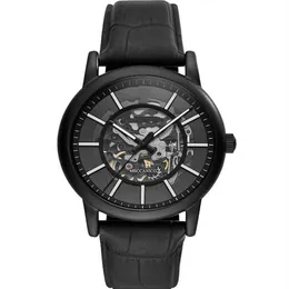 new Classic fashion men's watches Automatic machine Skeletal Black Leather Men's Watch AR60008 AR60009 AR60007 AR60006 f266l
