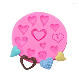 SILIKOLOVE Heart Silicone Molds for Baking Cake Pan Pink Candy Soap Jelly  Non-Stick Chocolate Soap Pudding Jello Ice Cube Trays