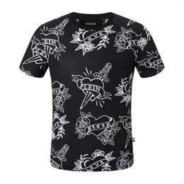 T-shirt męskie koszulki T-shirt Męska koszulka kultowa klasyka z kryształową bawełnianą T-shirts Men Tops Wygodne koszulki 1113