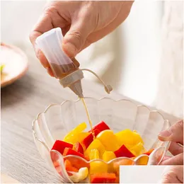 Salad Tools 4Pcs/Set Mini Seasoning Sauce Bottle Portable Tomato Ketchup Dressing Container For Bento Lunch Cam Hiking Drop Delivery Dhbny