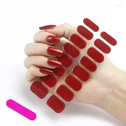 Adesivos de unhas vermelhas brilhantes de alta qualidade use adesivo de gel por atacado para unhas aceitam gota