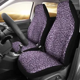 Bilstol täcker Purple Leopard Skin Set Animal Print Universal Fit For Bucket Seats in Cars och SUVS African Safari Jungle