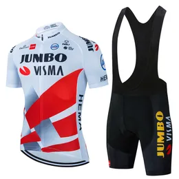 مجموعات جيرسي لركوب الدراجات 2023 Team Jumbo Cycling Jersey Set 20D Shorts Bike Shorts MTB ROPA CICLISMO MENS قصيرة الأكمام القمصان MAILOT CLOTING P230519