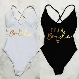 Костюма Sexy Badded Swimsuit Women Team Team Bride Swimwear Bikini Летний купальный костюм плюс размер пляжного девичника леди 230518