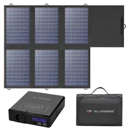 ALLPOWERS Solar Powerbank 41600mAh 200W Stazione di alimentazione portatile con pannello solare 60WDC USB USB-C Uscita per campeggio portatile Iphone