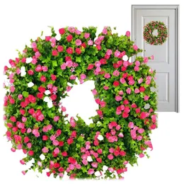 Dekoracyjne kwiaty kwiatowe wieniec Farmhouse Gypsophila Decor drzwi Front Dork