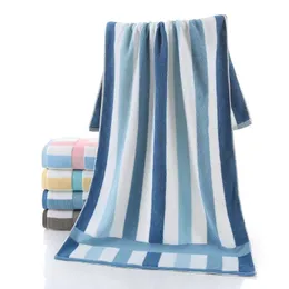 Bath Towel 1Pc Large Cotton Colorful Striped Bath Towel Luxury Highly Absorbent Bathroom Towels Quick Drying Beach Towel Pareo for Adults 230519