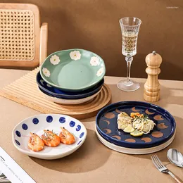 Plates Pottery Seriesround Dinner Plate for Home Use Net Red Ins Wind Dish Western Steak Wholesale av tillverkare