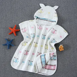 Asciugamani da bagno per bambini a forma di mantello fresco indossano un adorabile motivo a cartoni animati bambino popolare all'aperto estate spiaggia asciugamano creativo per bambini con accappatoio con cappuccio ba013 B23