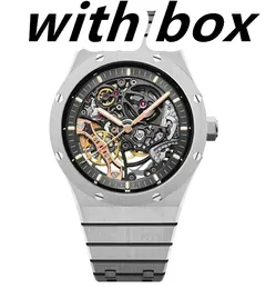 AAA Watch 2023 Men Watch Automatic Mechanical Hollow Watches Classic Style 42 مم من الفولاذ المقاوم للصدأ بالكامل 5 ATM الياقوت المائي Super Luminous U1