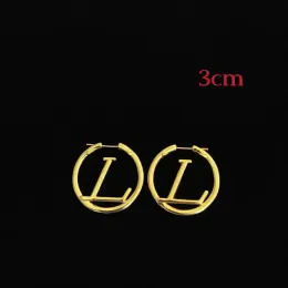 Stud Designer di lusso Orecchini a cerchio da donna Cerchio grande 3 4 Orecchini a cerchio da 5 cm Orecchini a cerchio in argento dorato Lettera V Orecchini a bottone con pendenti SCATOLA Regalo 2305191PE J230717