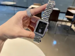 Oglądaj zegarki damskie kwarcowe 34 mm srebrna opaska wodoodporna Wszystkie stali nierdzewne opaska na rękę projektant mody
