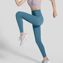 Calças de ioga de cintura alta grossa, treino de controle de barriga que executa leggings de ioga para mulheres