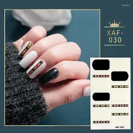 Nail Stickers Retail Full Wrap Sticker Set Self Adhesive Cover Art Decals With File