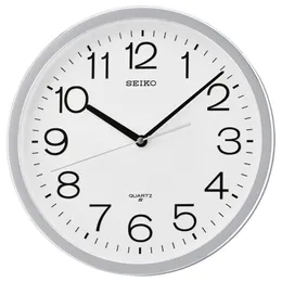 Seiko 12 Office Classic Horloge murale à balayage silencieux numérotée, ronde, quartz, analogique, QXA014SLH