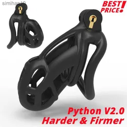 Spielzeug für Erwachsene Ausverkaufspreis Mamba Python V2.0 Cock Cage 3D-Design Kundenspezifisches Keuschheitsgerät Leichter gebogener Penisring Cobra Sexspielzeug für Erwachsene L230519