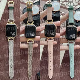 Women Leather Apple Watch Band 38mm 40mm مصمم لـ Apple Watch Series 8 7 6 3 4 5 نطاقات Iwatch 49mm 45mm Smart Strap Fashion 3D Crited Pattern Bracelet AP Wristband