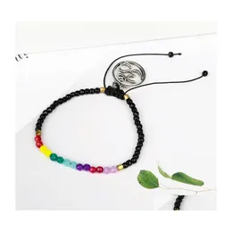 Charm Bracelets Fashion 12 Constellation Lucky Stone Nce Beads 7 Chakra Bracelet M Reiki Buddha Prayer For Women Drop Delivery Jewelr Dhxh7