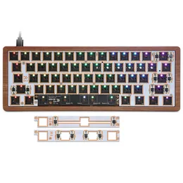Skyloong Gk61x Gk61xs Kit de teclado RGB Wired Bluetooth Dual Modo Hot Swappable 60% Placa de montagem PCB Kit personalizado