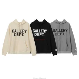 Designer Clothing Galleries Hoodie Mens Sweatshirts Galleryes Depts New Sweatercolor Black Apricot Greysize s m l xl Casual Streetwear Tops Pullover jacket Rock Hi