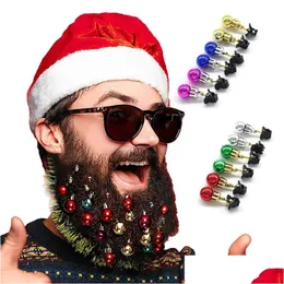 Christmas Decorations Ball Beard Ornaments 12Pcs/Set Colorf Xmas Facial Hair Baubles For Men Mustache Decoration Drop Delivery Home Dhy2R