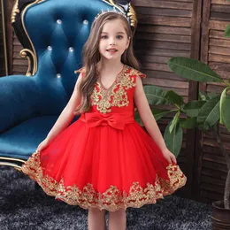 Prenses Dress Flower Girl Pettiskirt Çocuklar Noel Gösterisi Kostüm Tül Çiçek Pageant Doğum Günü Partisi Düğün Nedime 0-11 318m