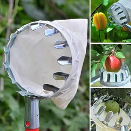 Other Garden Supplies Metal Fruit Picker for Gardening Orchard Apple Peach High Tree Picking Tool Fruit Collection Pouch Portable Garden Accessories G230519
