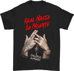 AA Mens T shirt Summer Anuel Fashion Cotton Real Hasta La Muerte Shirt Men's t Shirts top Black