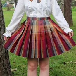 SAIRS JK Japanese e coreana Versão da faculdade Salta de saia da faculdade para mulheres y2k Roupas Faldas largas Mini Pleated 2023