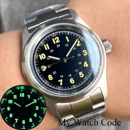 腕時計ダイバーウォッチ36mmパイロットNH35A女性用200m防水鋼ダイビングクロックステンレスブレスレットフラットサファイア230519