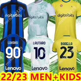 Lukaku voetbaltruien Barella Correa Interses Dzeko Giroud Ibrahimovic Lautaro Milans Theo Brahim 22 23 voetbalshirt 2023 Uniformen Men Kids Kits Sets