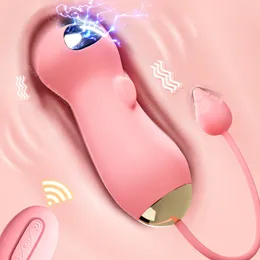 Dorosłe zabawki zdalne sterowanie Kegel Electric Shock Pulls dla kobiet łechtaczka wibrator wibrator płciowy żeńska masturbacja wibracja jajka 230519