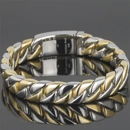 Łańcuch luksusowy złoty bransoletka man przyjaźń bransoletki męskie bransoletki w metalowej stali nierdzewnej na dłoni prezenty biżuterii dla chłopaka 230518