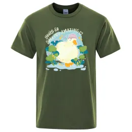 You Are So Ducking Amazing Cartoons Print Tops Hombre Casual Oversize T Shirt Algodón Verano Casual Luxury