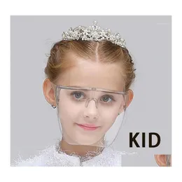 Okulary przeciwsłoneczne chłopcy dziewczęta gogle twarzy osłony ochronne okulary dzieci maska ​​bezpieczeństwa dzieci upuszczenie dostawy moda akcesoria dhc9q