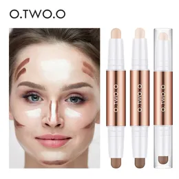 O.TWO.O Contour Stick Double Head Contour Concealer Pen Waterproof Matte Finish Highlighters Shadow Contouring Pencil Cosmetics For Face