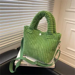 Evening Bags Bag Ladies Luxury Corduroy Winter Solid Colors Korean Style Fashion Concise Designer Elegant Handbags Casual Portable Purses