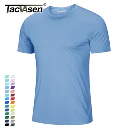 Homens camisetas Tacvasen UPF 50 Soft Summer Camisetas Homens Anti-UV Pele Proteção Solar Desempenho Camisas Ginásio Esportes Casual Pesca Tee Tops 230519