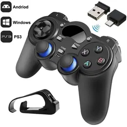 وحدة التحكم في اللعبة joysticks 24g USB اللاسلكية Android Controller joystick Joypad مع محول OTG لمحول PS3Smart Tablet PC Smart TV Box 230518