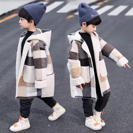 Neuheiten Herbst Winter Jungen Hoodies Mantel Für 2-13 Jahre Kleinkind Kinder Langarm Plaid Casual Tops Outwear Mäntel zwei Farben 789203S